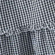 WW | Gestuftes Gingham-Midirock mit Rüschendetail