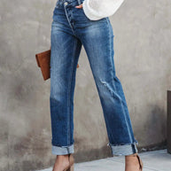 WW | Trendy Jeanshose mit Hoher Taille