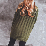 WW | Wollstrickjacke Damen Mit Zopfmuster Und Holzknöpfen, Lockere