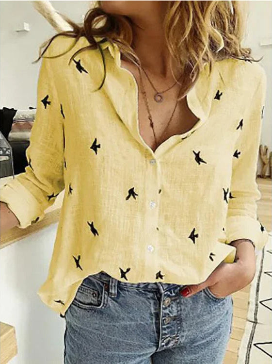 W&W Mode | Weinlese Leinenbluse