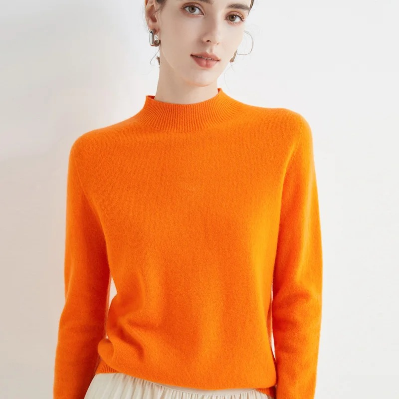 W&W Mode | Cashmere Pullover Damen Rundhals Weicher und Leichter Strickpullover