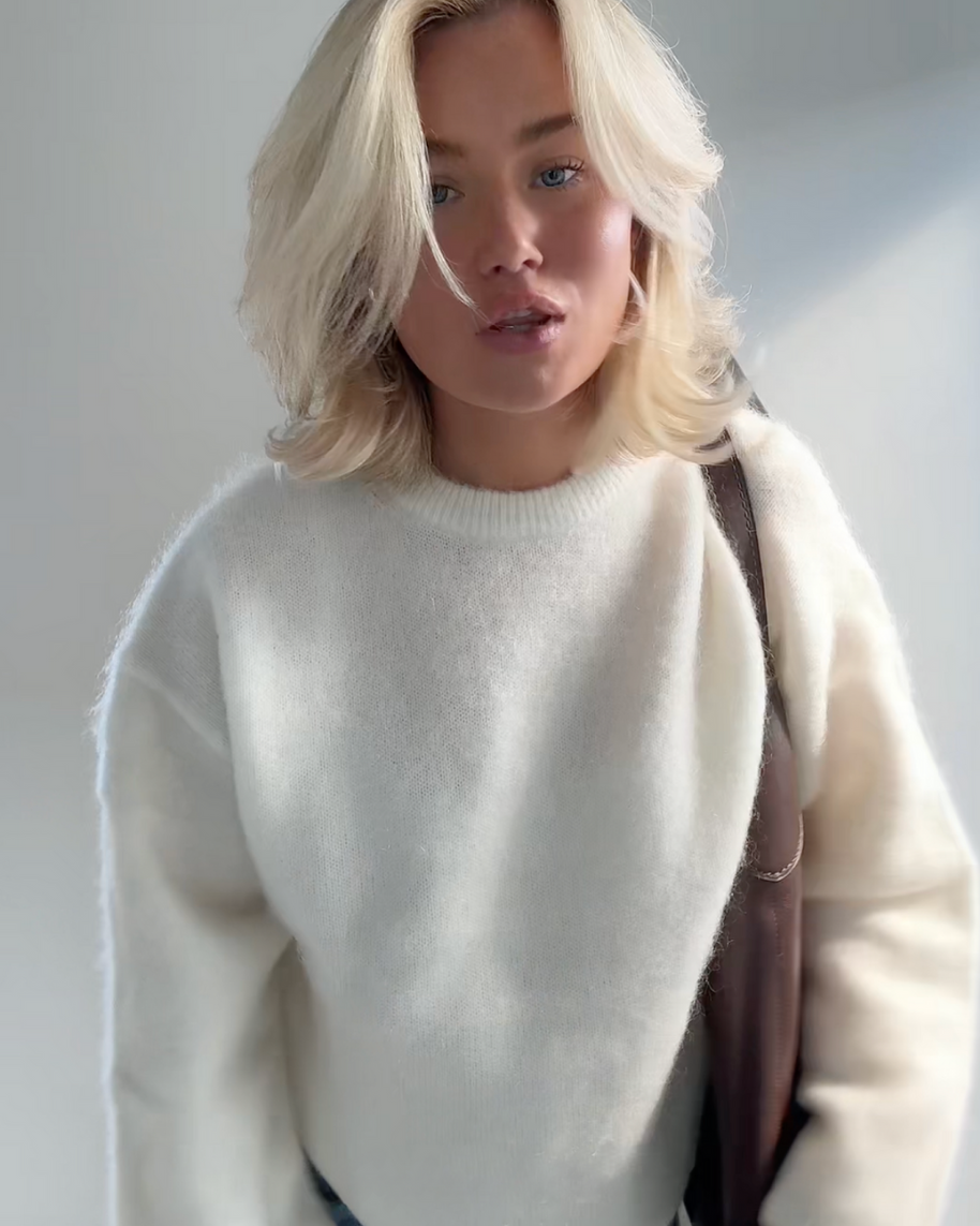 WW | Mohair Mischpullover mit Rundhalsausschnitt