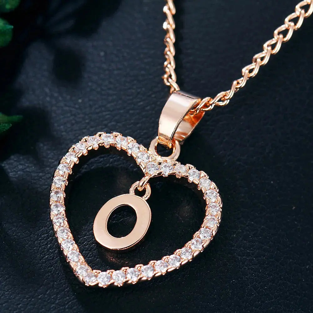 WW | Buchstaben Zirkon Liebe Kette Schmuck Anhänger