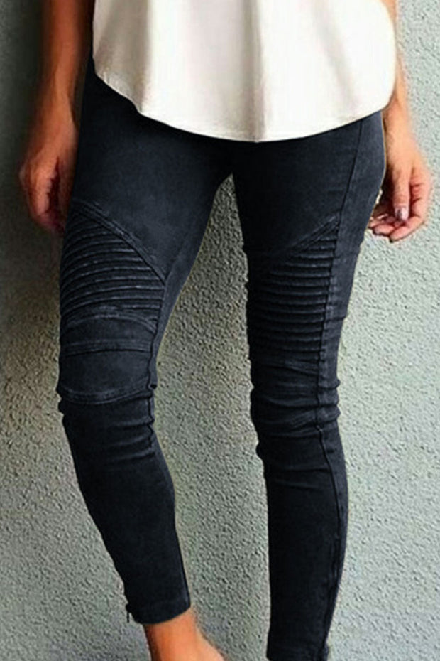 WW | Mode Trainingsbekleidung Einfache Enganliegende Mittel Taille Bleistift-Hosen