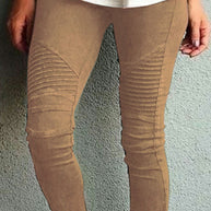 WW | Mode Trainingsbekleidung Einfache Enganliegende Mittel Taille Bleistift-Hosen