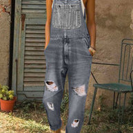 WW | Mode Lässig Solide Gerafft Lose Denim