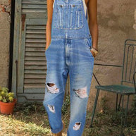 WW | Mode Lässig Solide Gerafft Lose Denim