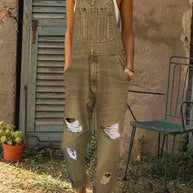 WW | Mode Lässig Solide Gerafft Lose Denim