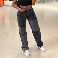 WW Jeans für Damen: Kontrastnähte in Grau und Schwarz