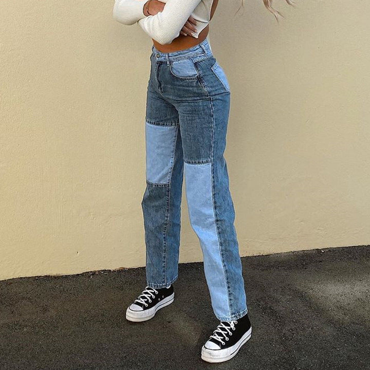 W&W Mode Jeans mit hohem Bund und geradem Bein Damen