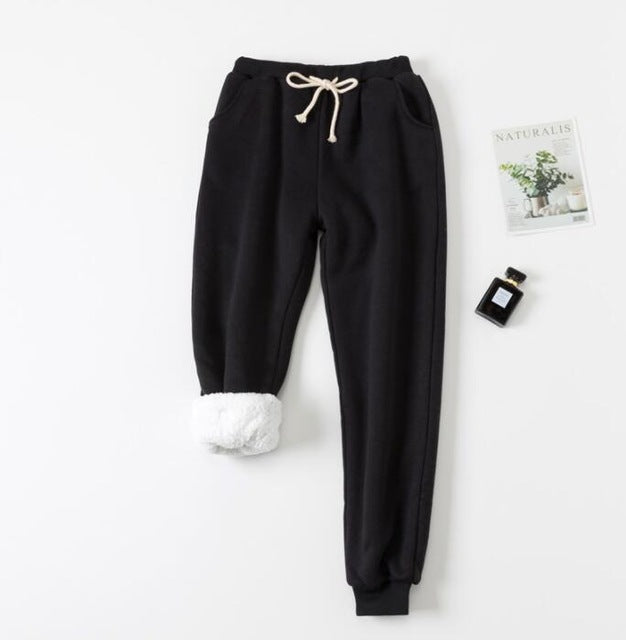 WW | Gefütterte Damen Sweatpants Aus Lammvelours