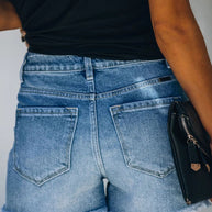 WW | Mode Casual Einfarbig Zerrissene Jeansshorts