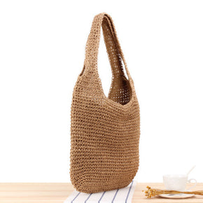 WW | Schultertasche Aus Geflochtenem Stroh