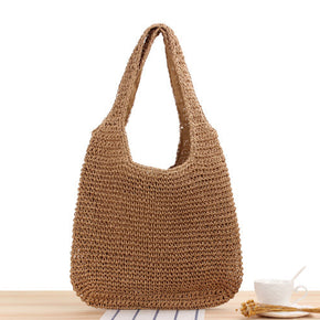 WW | Schultertasche Aus Geflochtenem Stroh
