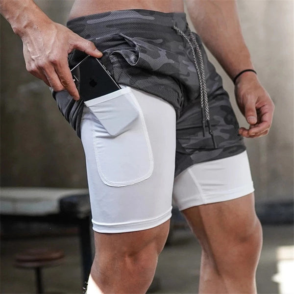 WW | 2 in 1 Laufshorts Für Herren Mit Schnelltrocknendem Material