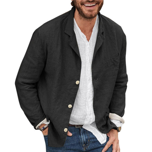 W&W Mode | Lässige Baumwoll Und Leinenjacke
