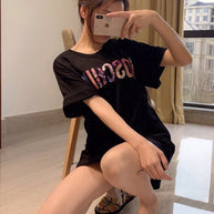 WW | T-Shirt Für Damen Mit Buchstabenmotiv
