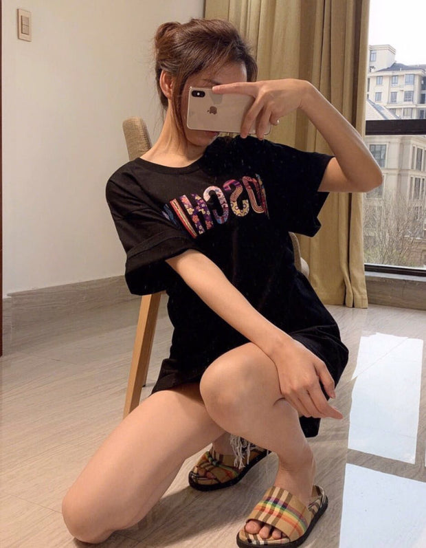 WW | T-Shirt Für Damen Mit Buchstabenmotiv