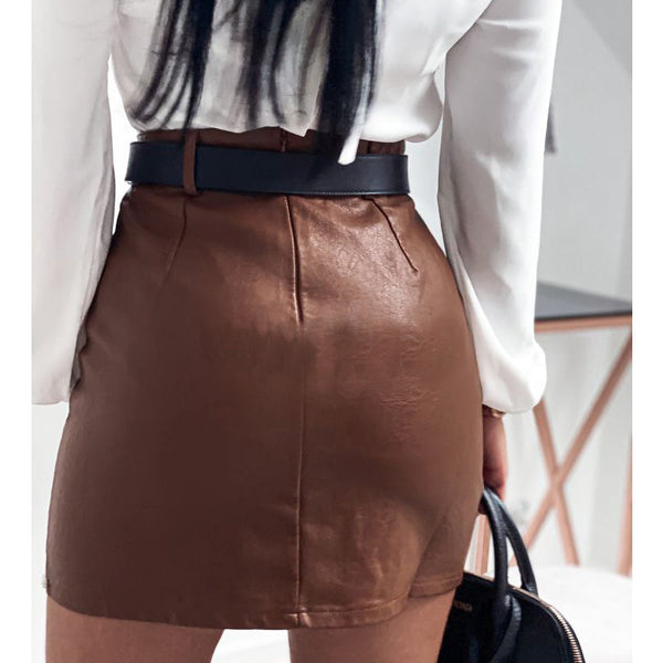 WW | Elegante Mode Nieten PU Leder Röcke Frauen