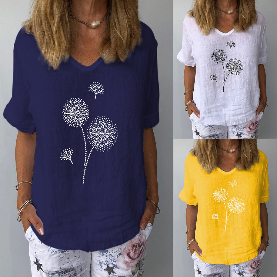 WW | Lässiges Baumwoll-Leinen Shirt für Damen