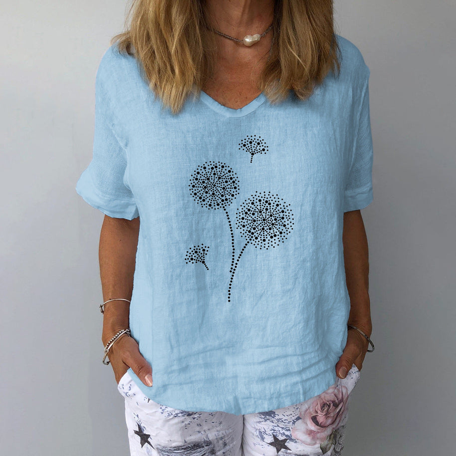 WW | Lässiges Baumwoll-Leinen Shirt für Damen