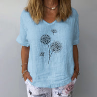 WW | Lässiges Baumwoll-Leinen Shirt für Damen