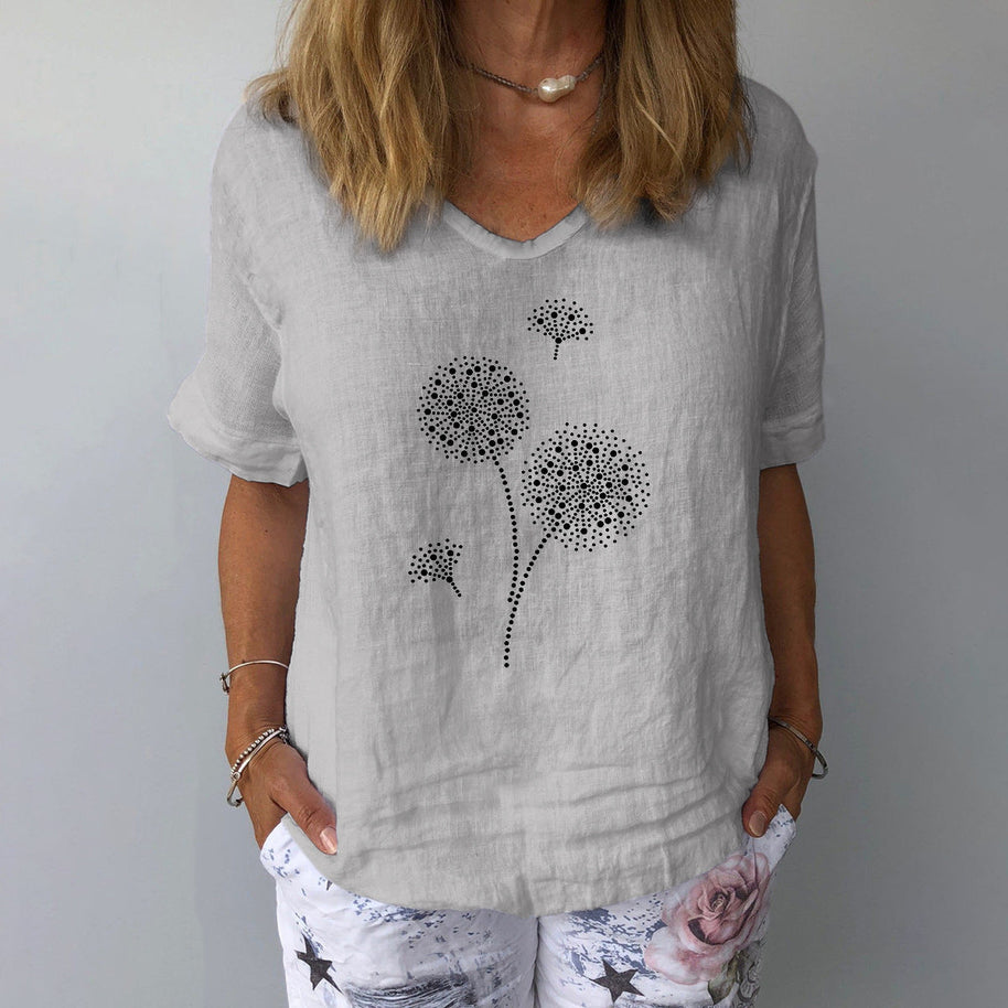 WW | Lässiges Baumwoll-Leinen Shirt für Damen