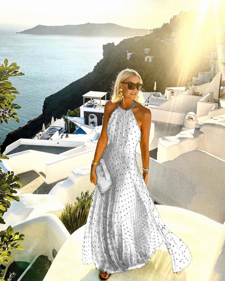 W&W Mode | Elegantes Boho Maxikleid Mit Falten