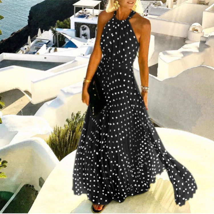 W&W Mode | Elegantes Boho Maxikleid Mit Falten