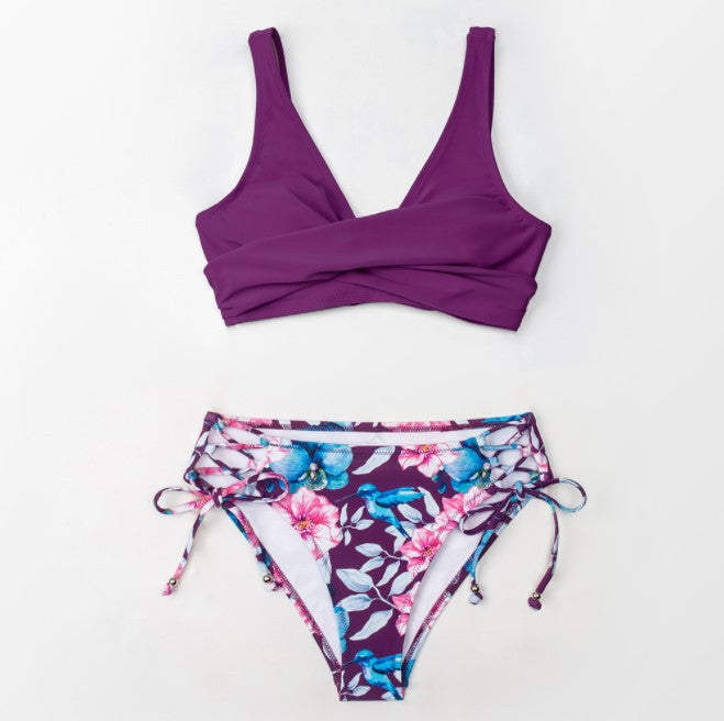 W&W Mode | Bedruckter Badeanzug Bikini-Badeanzug Frauen