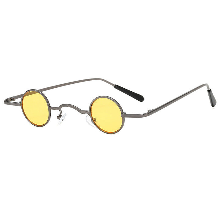 W&W Mode | Retro Sonnenbrille Mit Kleinem Runden Rahmen Für Herren