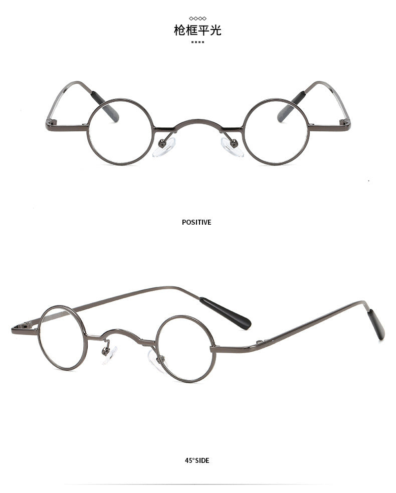 W&W Mode | Retro Sonnenbrille Mit Kleinem Runden Rahmen Für Herren