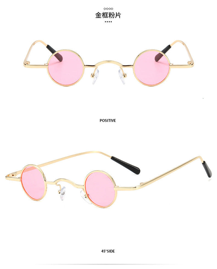 W&W Mode | Retro Sonnenbrille Mit Kleinem Runden Rahmen Für Herren