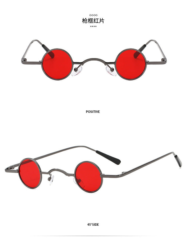 WW | Retro Sonnenbrille Mit Kleinem Runden Rahmen Für Herren