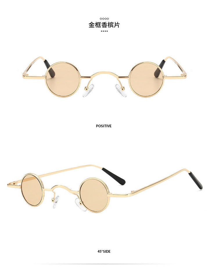 W&W Mode | Retro Sonnenbrille Mit Kleinem Runden Rahmen Für Herren