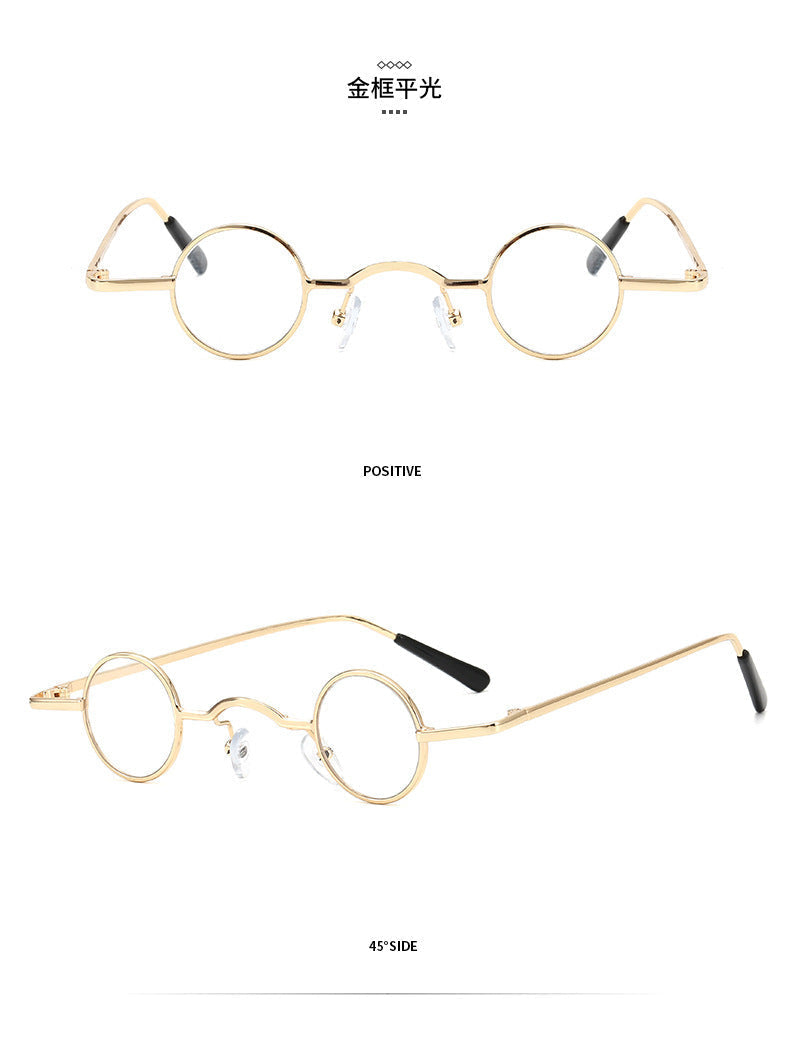 W&W Mode | Retro Sonnenbrille Mit Kleinem Runden Rahmen Für Herren