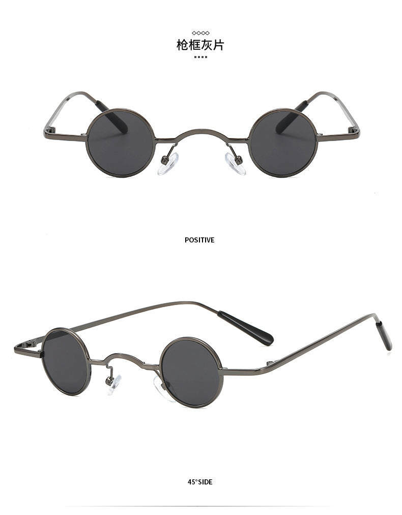 W&W Mode | Retro Sonnenbrille Mit Kleinem Runden Rahmen Für Herren