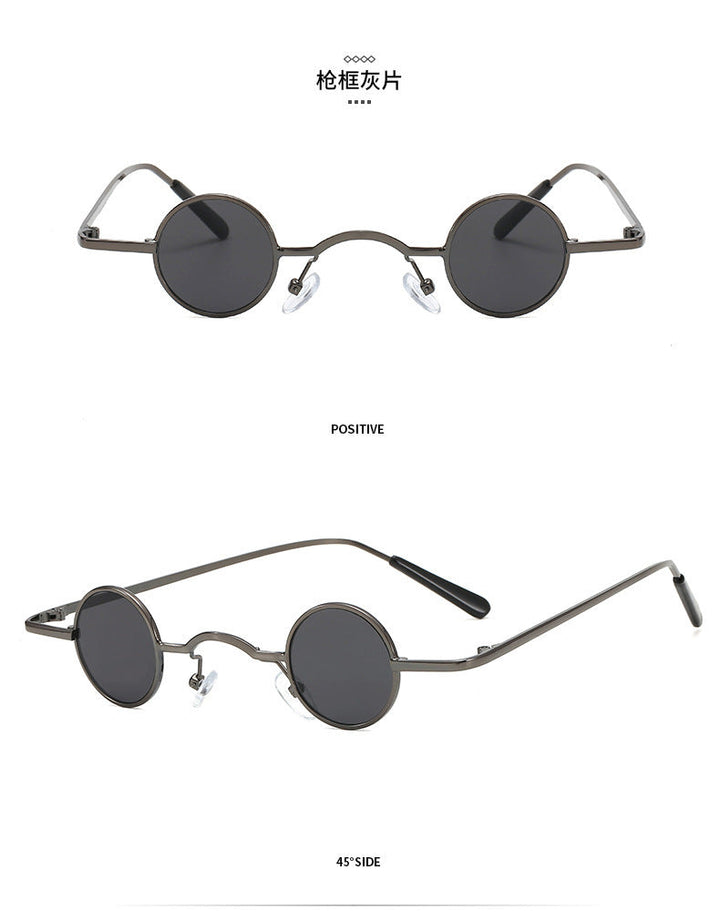 W&W Mode | Retro Sonnenbrille Mit Kleinem Runden Rahmen Für Herren