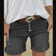 WW | Damen Shorts Aus Ripped Denim Für Einen Lässigen Sommerlook