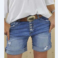 WW | Damen Shorts Aus Ripped Denim Für Einen Lässigen Sommerlook