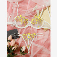 WW | Verlockend Unterwäsche Floral Stickerei Erotische Dessous Set
