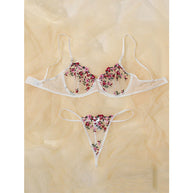 WW | Verlockend Unterwäsche Floral Stickerei Erotische Dessous Set