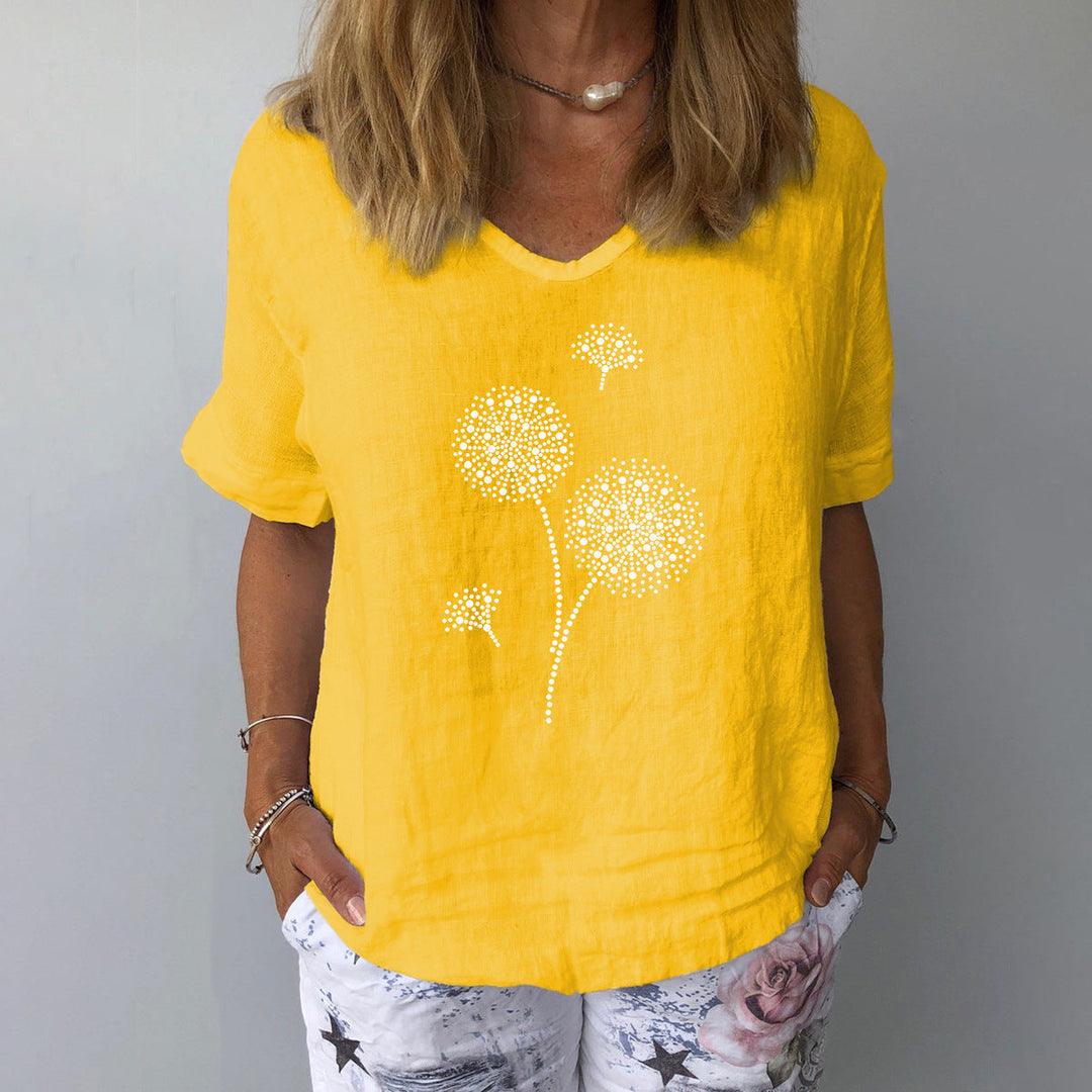 W&W Mode | Lässiges Baumwoll-Leinen Shirt für Damen