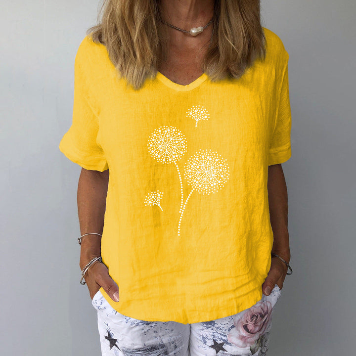 W&W Mode | Lässiges Baumwoll-Leinen Shirt für Damen
