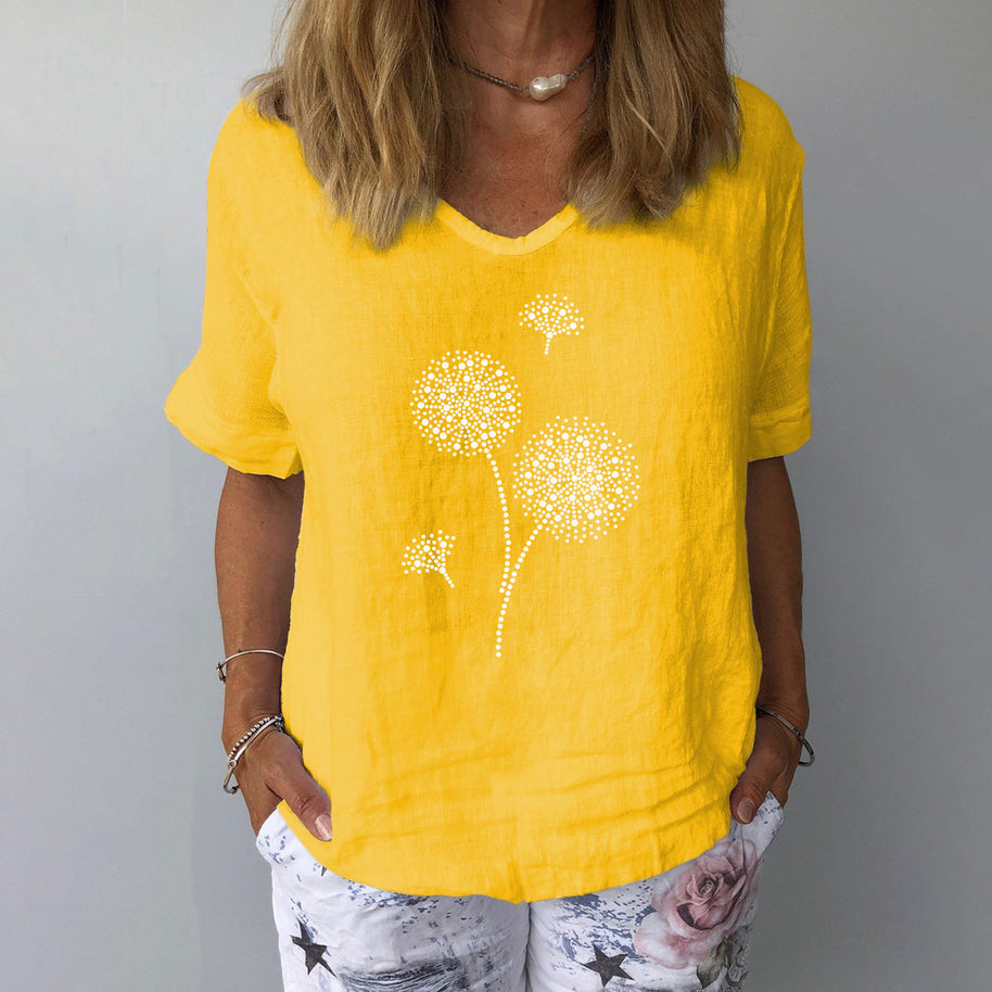 WW | Lässiges Baumwoll-Leinen Shirt für Damen