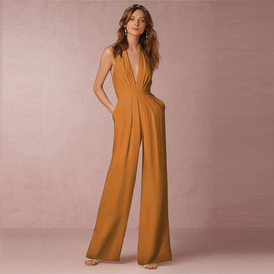 WW | Ärmelloser Halterneck Jumpsuit
