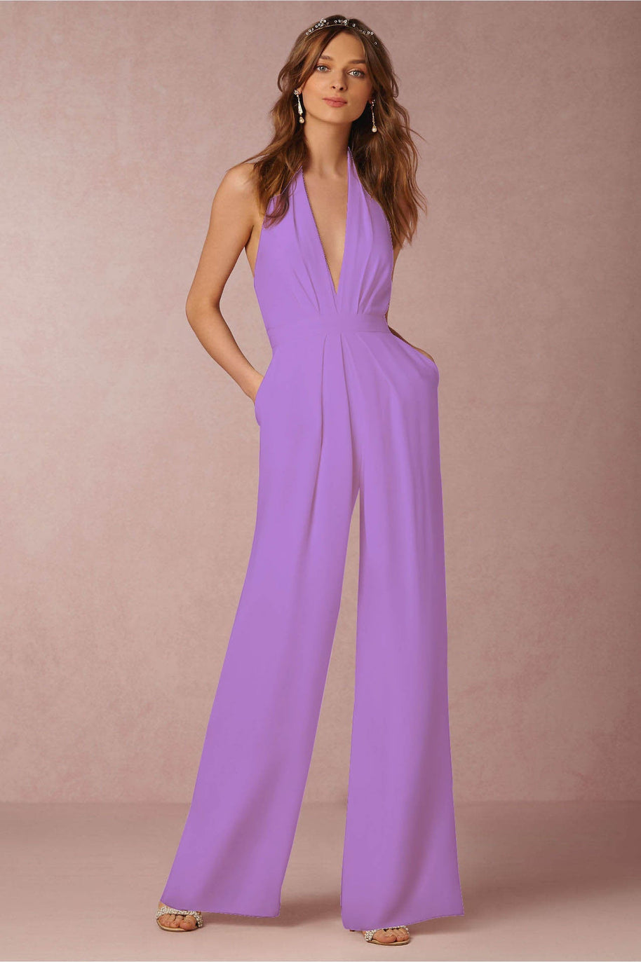 WW | Ärmelloser Halterneck Jumpsuit