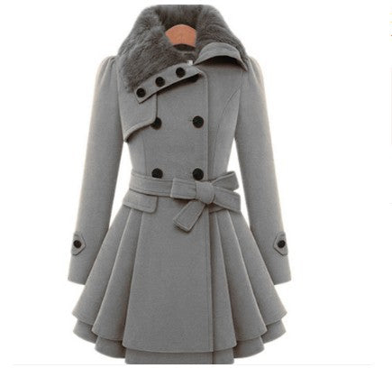 W&W Mode Wollmantel in Slim Fit