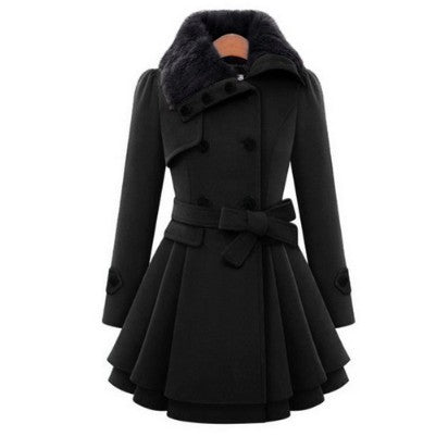W&W Mode Wollmantel in Slim Fit