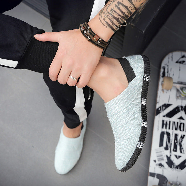 W&W Mode | Frühling Und Sommer Leinen Canvas Schuhe Männer